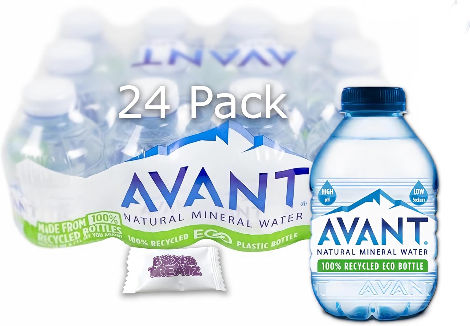Avant Mineral Still Water | 24/48/96 x 200ml | Naturally High pH, Low Sodium Boxed Treatz (200ml, 24x Avant Mineral Still Water)