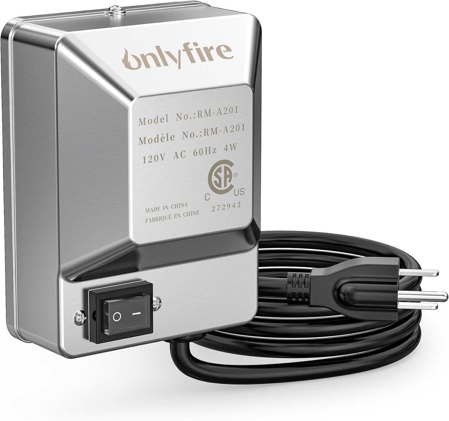 onlyfire Universal Stainless Steel Grill Electric Rotisserie Motor 110 Volt 4 Watt On/Off Switch- 30 lb. Load, OEM/ODM, Aftermarket