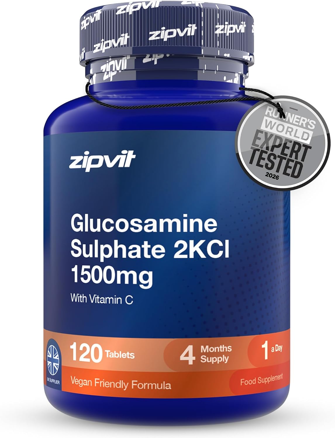 Zipvit Glucosamine Sulphate 2KCl 1500mg with Vitamin C - 120 Tablets