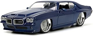Big Time Muscle 1:24 1971Pontiac GTO Die-cast Car Dark Blue, Toys for Kids and Adults