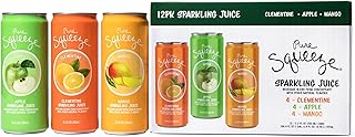 Pure Squeeze Sparkling Juice, 11.2 FL OZ Can (12ct Variety Pack), Clementine, Apple, Mango