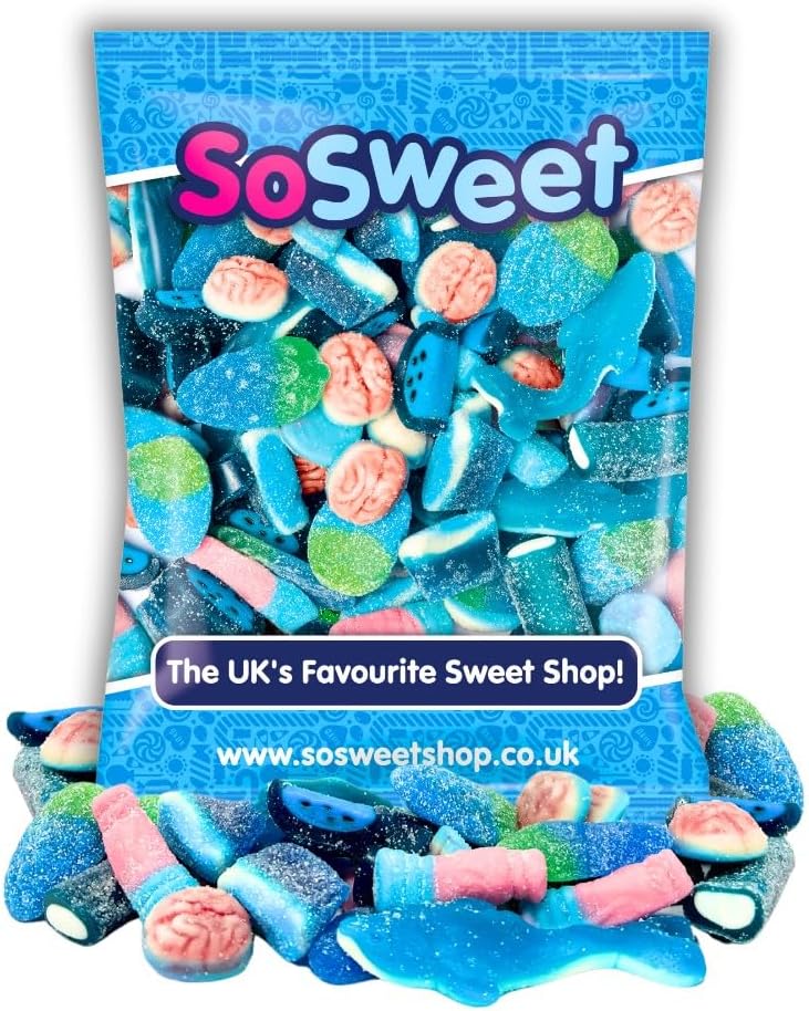 SoSweet Blue Sweet Mix – 1kg Bulk Bag | Fruity Blue-Themed Pick & Mix Sweets | Party Candy, Sweet Tables, Events | Long Shelf Life