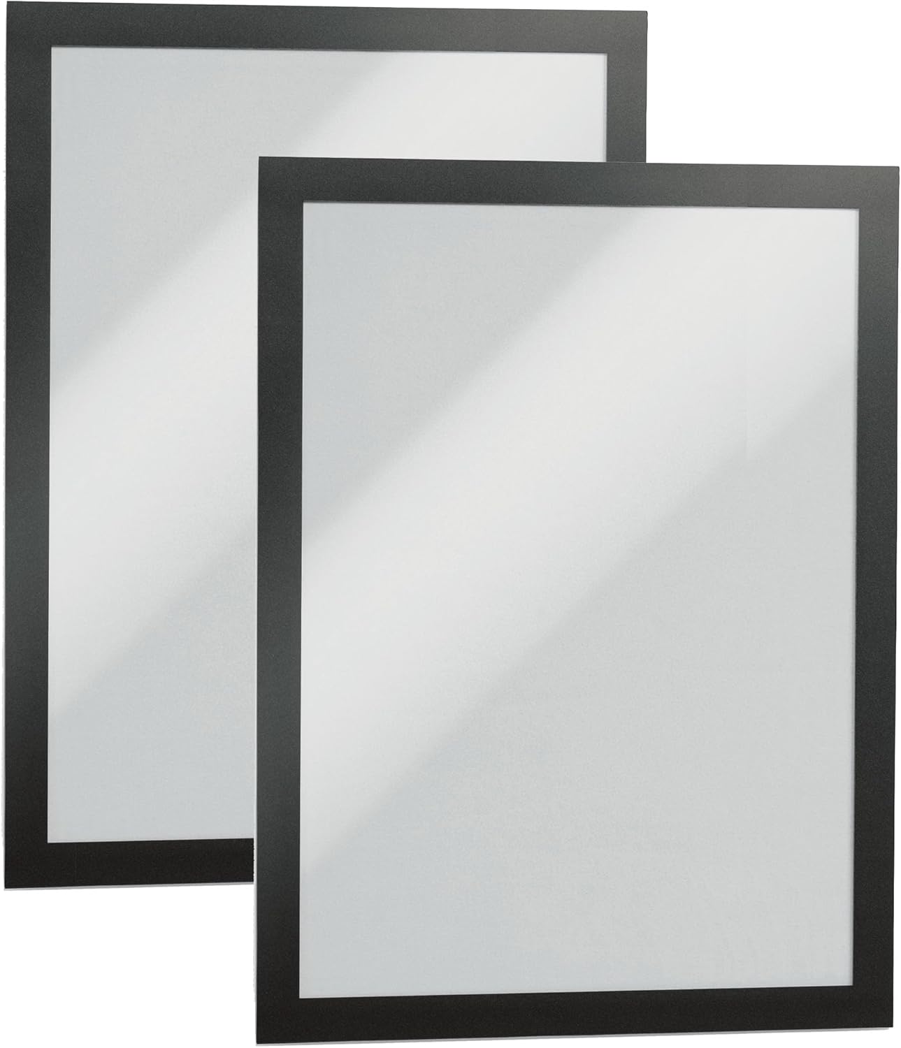 Durable Duraframe Self-Adhesive Magnetic Frame Black - Letter Size 8.5" x 11" - Document Frame For Internal Signage - Self-Adhesive Attachment - Pack of 2