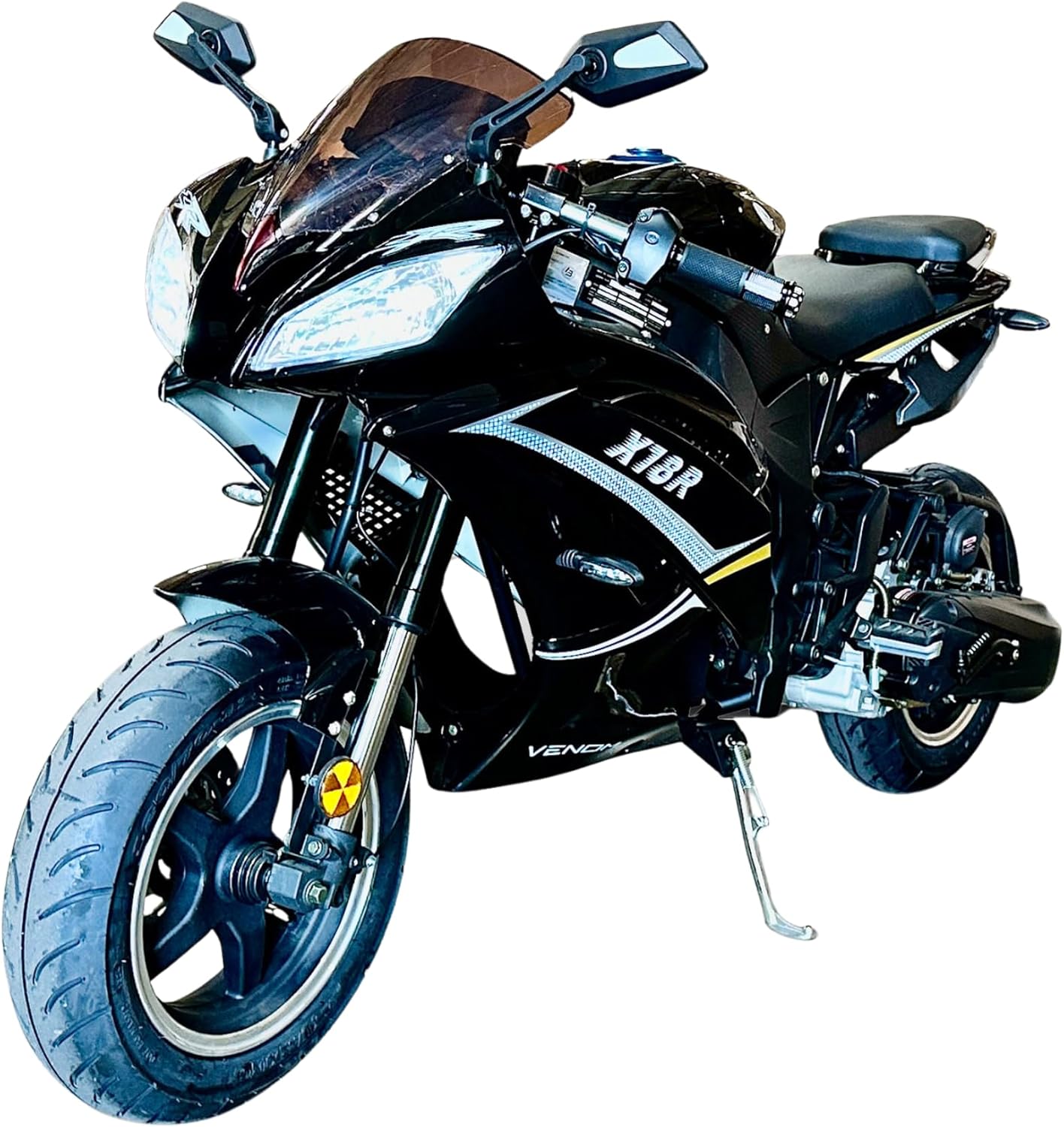 200cc Automatic Motorcycle, Venom X18R Black, RX-6 Auto, WASP 200, Fully Automatic Transmission, Street Legal Sport Bike, LED Headlights, Digital Speedometer, Moto for Adults, No Gears Full Auto