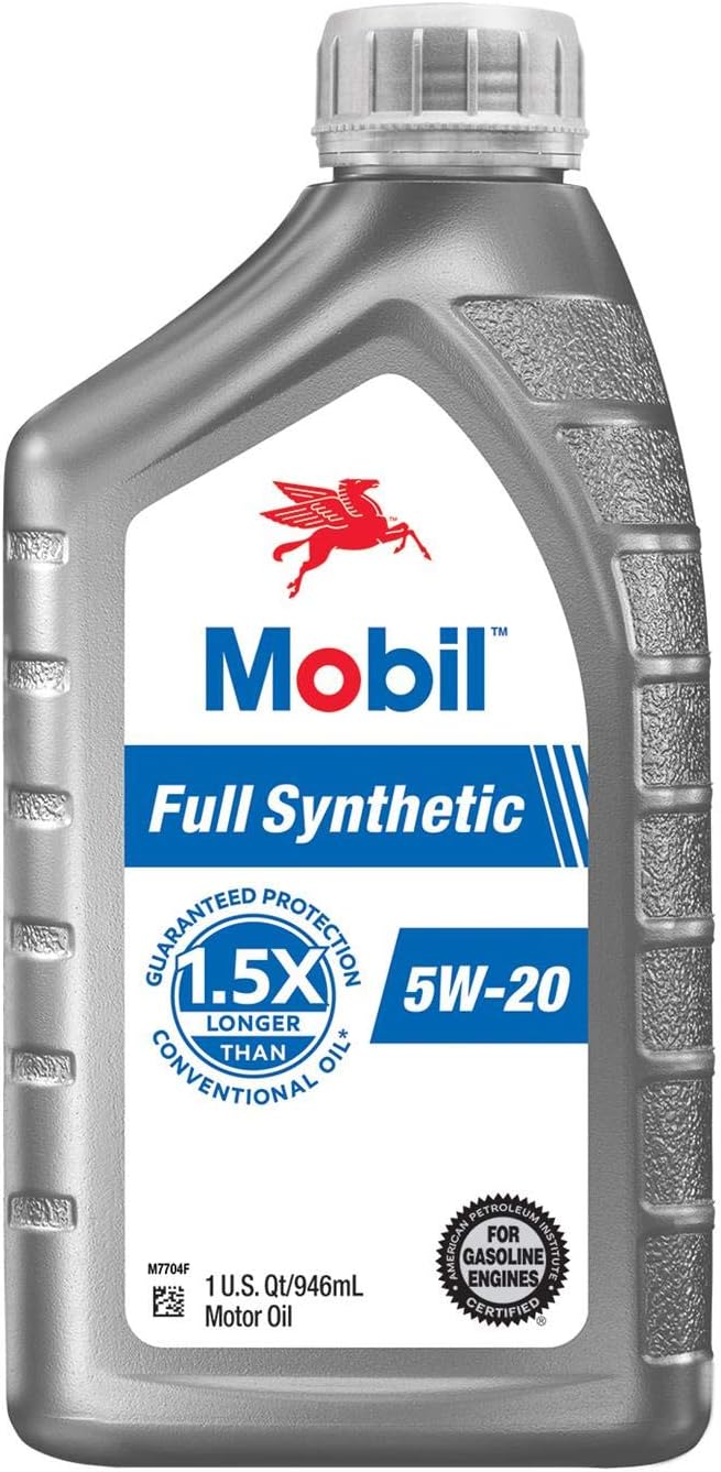 Mobil Full Synthetic Motor Oil 5W-20, 1 Quart