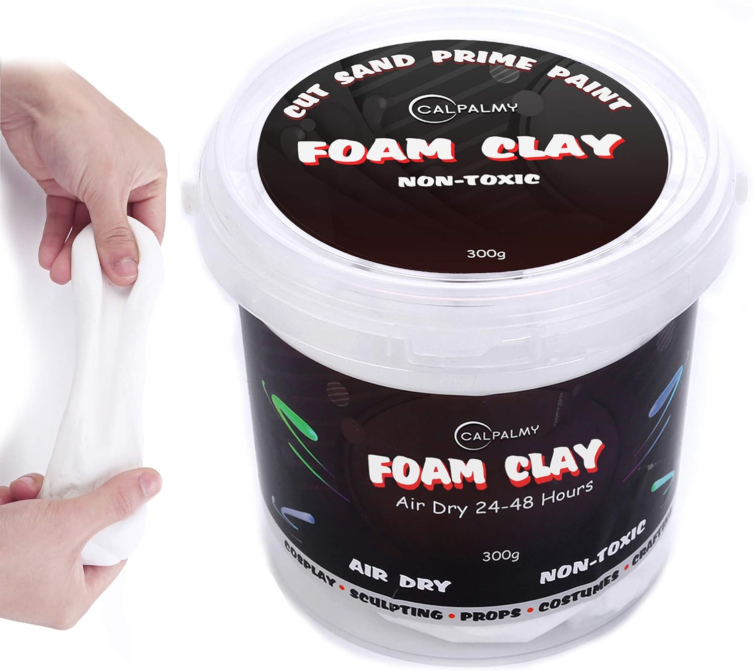 Moldable Cosplay Foam Clay (White) – High Density and Hiqh Quality for Intricate Designs | Air Dries to Perfection for Cutting with a Knife or Rotary Tool, Sanding or Shaping