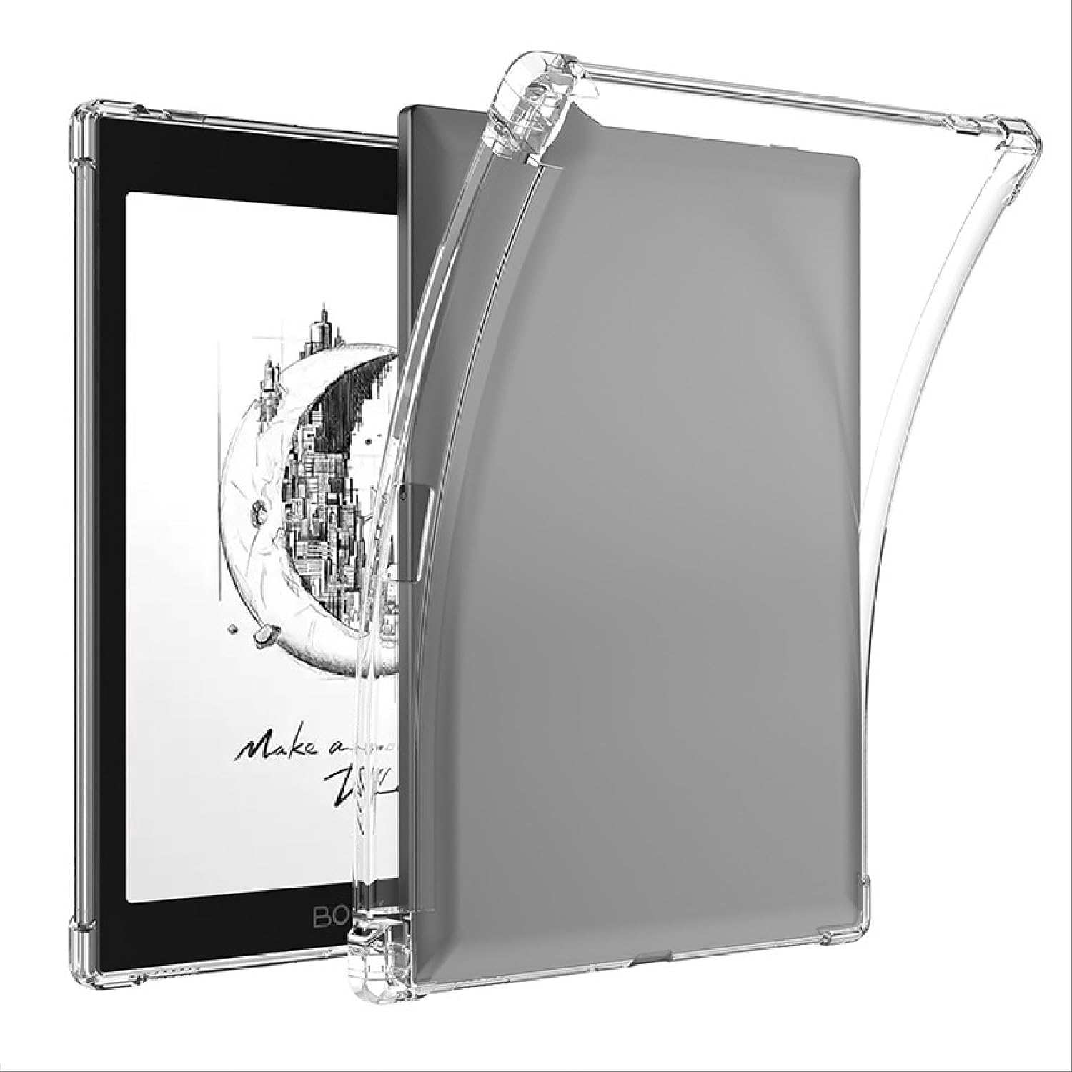 GIOPUEY for Boox Tab Mini C 7.8 Clear Case - Soft TPU Back Shell, Slim Cover with Airbag Protection, Lightweight, Compatible with Boox Tab Mini C 7.8 - Transparent