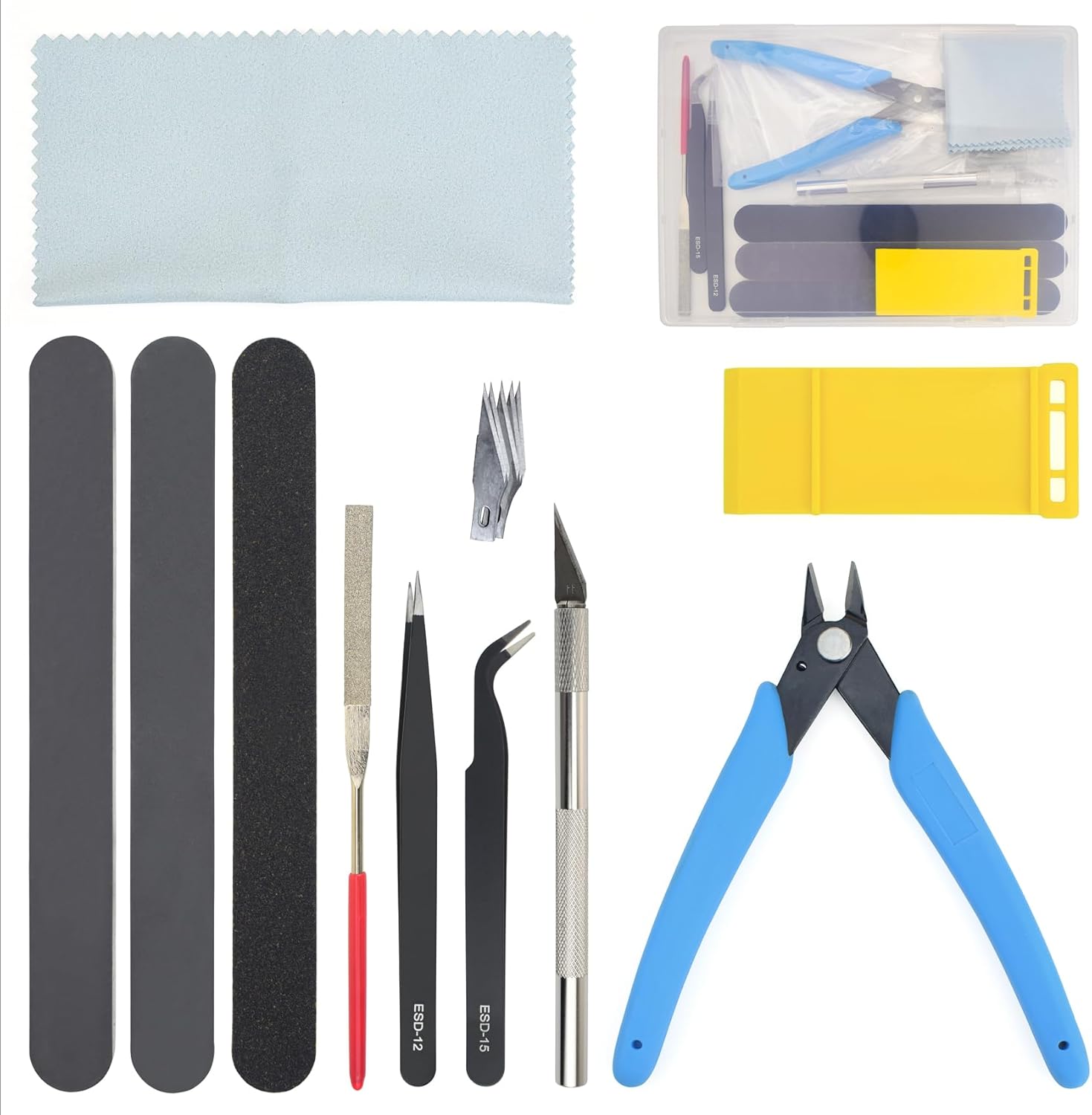 ZIIYAN 10Pcs Model Tools Craft Set Hobby Building Tools Kit for Gundam Basic Model Assembling, Building and Repairing