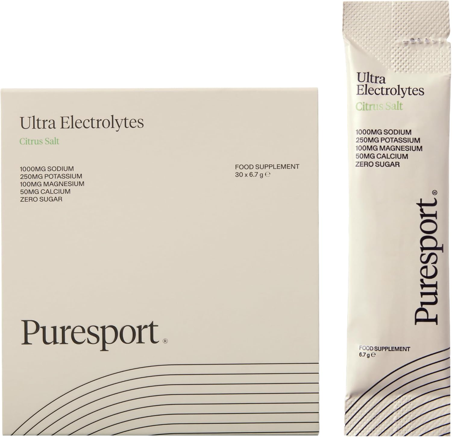 Puresport Ultra Electrolytes (Citrus Salt/30 Sachets) | Science-Backed Electrolytes Powder | Optimises Hydration | Supports Muscle Function | No Added Sugar