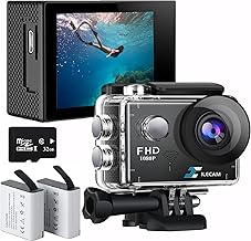 Action Camera 1080P WiFi Sports Camera 32GB Memory Card Action Camera 4xZoom 131ft Underwater Waterproof with 2 X1050mAh Batteries and Multi-Function Accessory(X2R)