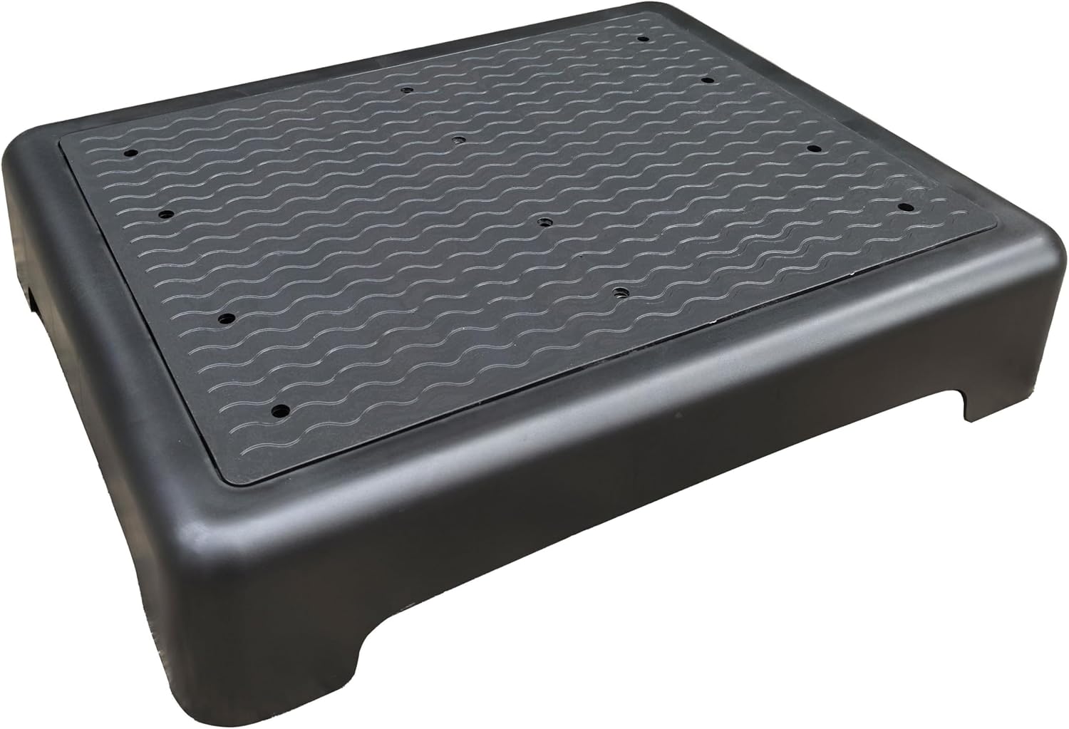 One Step Stool, Mobile Step Stool for Adults and Seniors, Indoor/Outdoor Non-Slip Platform Steps, Portable Stair Aid for Cars, Offices, Kitchens, Bathrooms, Bedrooms, Black