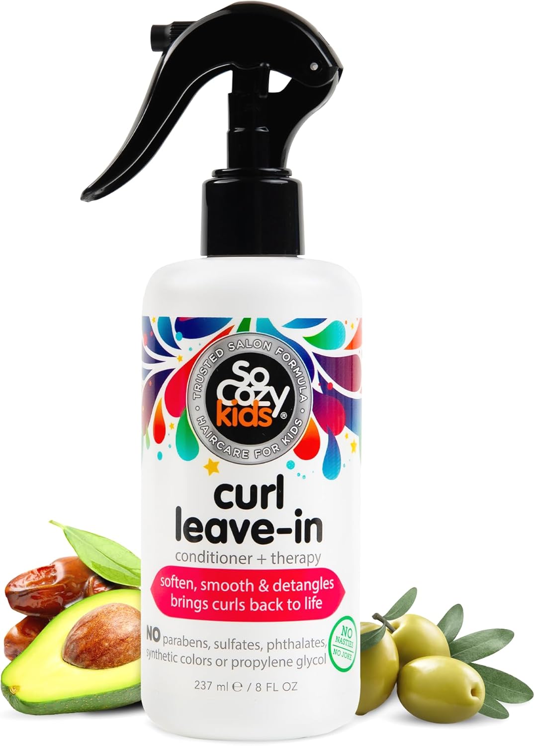 SO COZY SoCozy - Boing Curl Leave in Conditioner Spray for Kids Sweat Pea - 8 fl. oz.