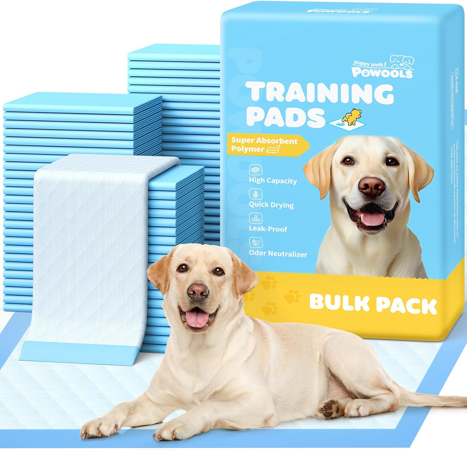 100-Pack X-Large Puppy Pads - 34'' x 28'' Pee Pads for Dogs Potty Training with Leak-Proof Quick-Dry Design, 6-Layer Dog Pads Extra Large, Blue