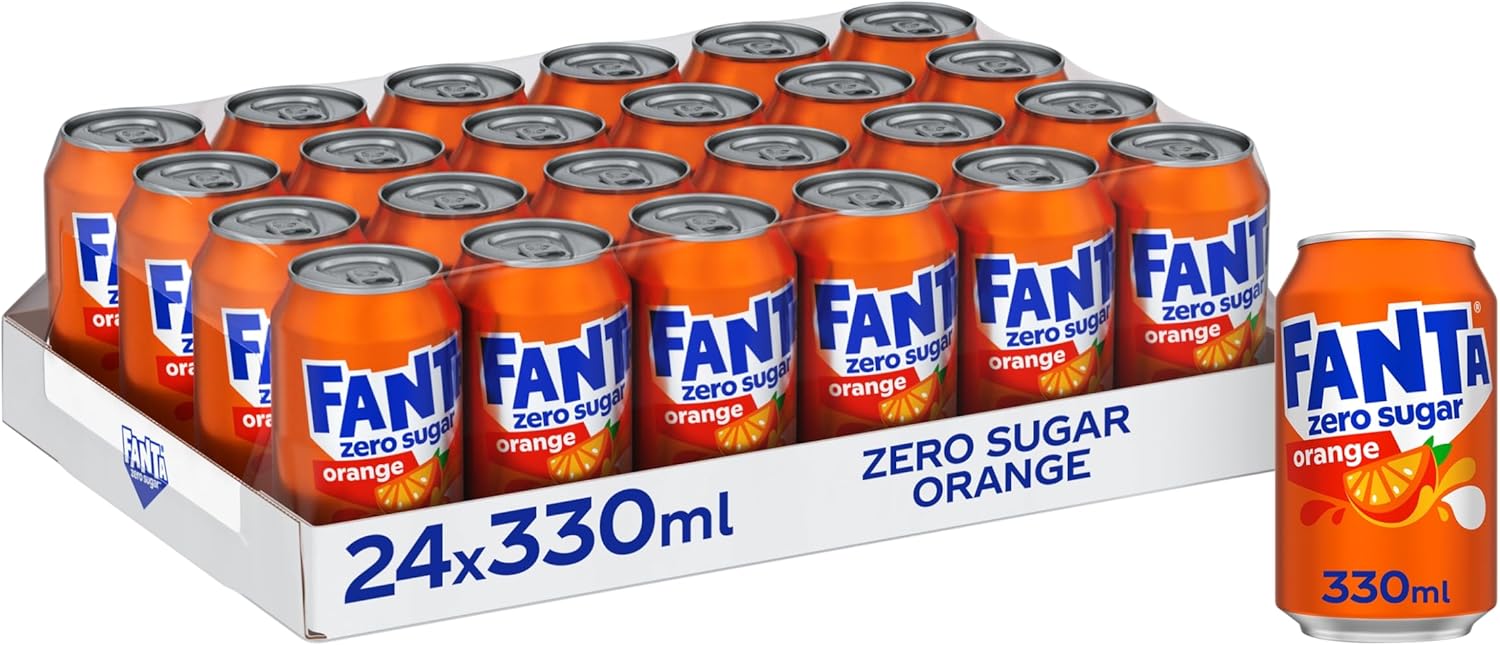 Fanta Can Orange Zero 330 ml (Pack of 24)