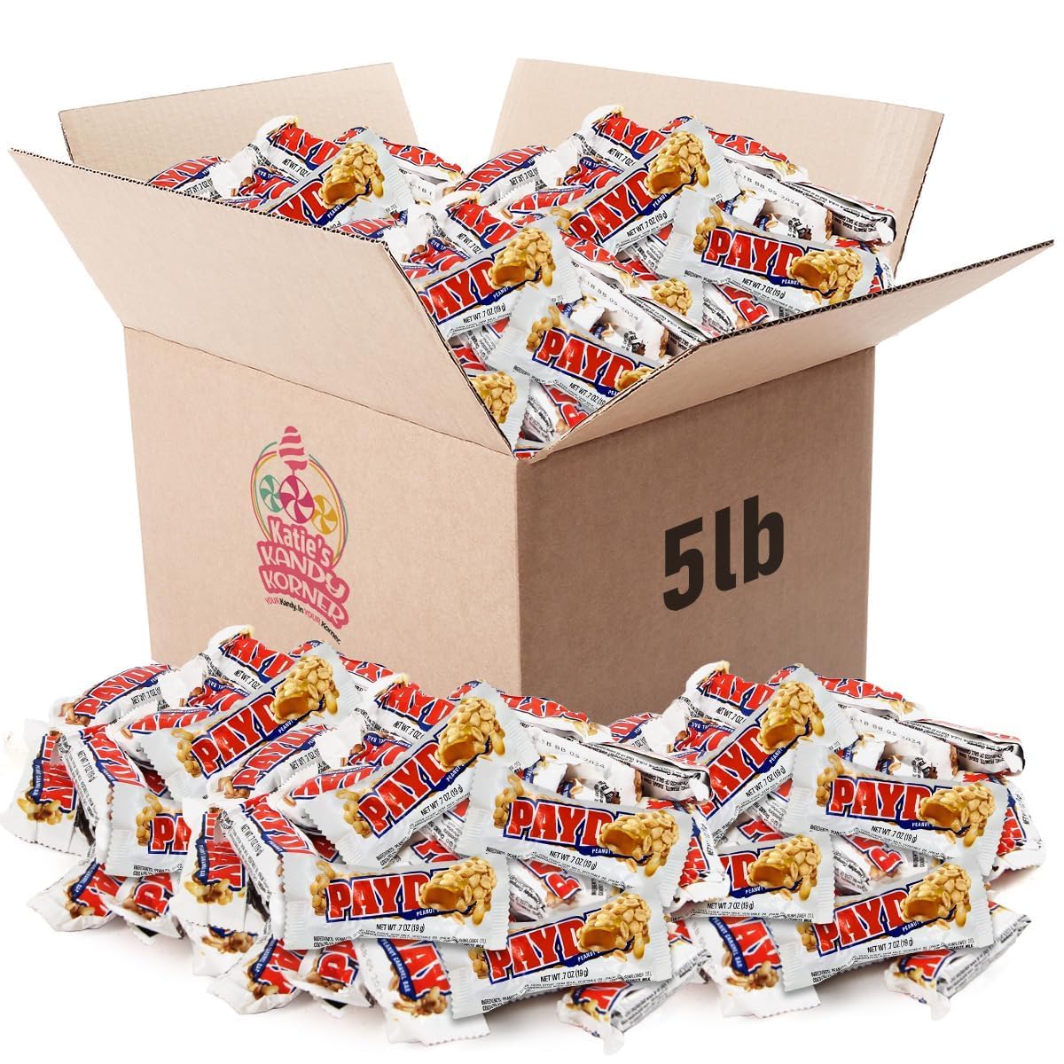 Peanut Caramel Candy Bars Snack Size 5Lb Bulk for Home Snacking, Movie, or Office Break Hours - Delicious Individually Wrapped Peanut Caramel Candy Bars - Fun Size for Kids and Adults