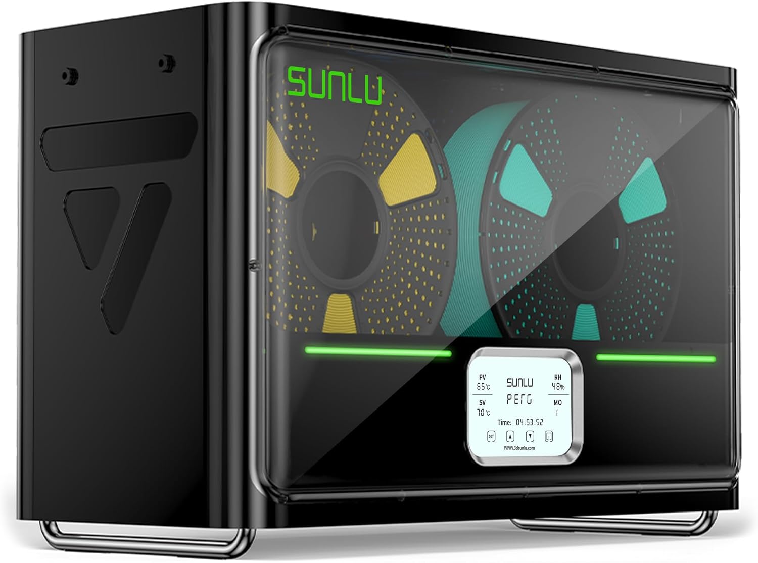 SUNLU Official Filament Dryer S4, 2025 Newest 3D Printer Filament Dry Box, Upgraded 4-Spool Filament Dehydrator, Auto Humidity Control, Fast Heating, Temperature Balance, Filaments Storage Box