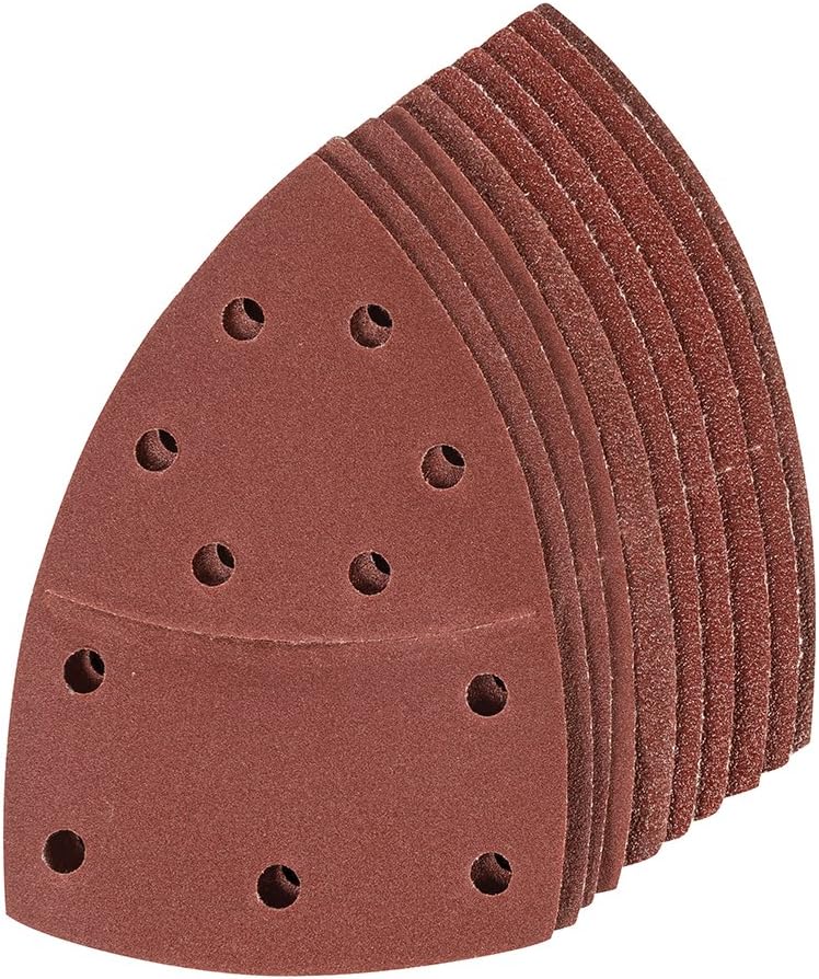 Silverline 380895 Hook and Loop Multi-Sander Sheets 102 x 62 mm, 93 mm 10pk 2 x 40, 60, 80, 120, 180 Grit