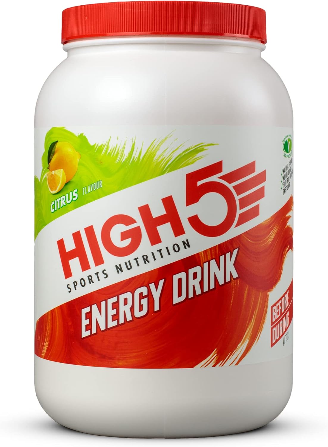 HIGH5 Energy Drink - Electrolytes Sport Energy Drink Powder - Isotonic Drink with 2:1 Fructose - Hydration for Running, Cycling, Endurance Fuel - Natural Flavours, Vegan (Citrus, 2.2kg - 46 Servings)