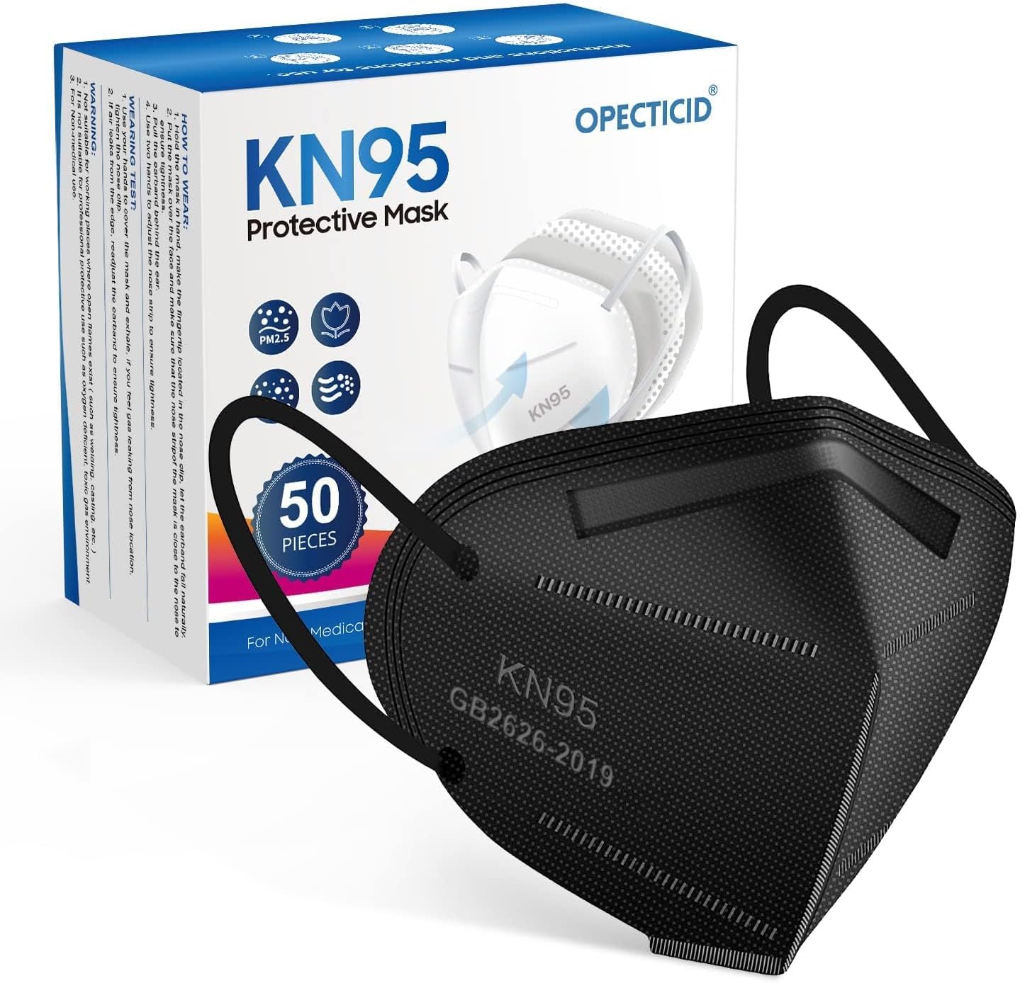 KN95 Face Mask,KN95 Mask,Cup Masks Breathable 5-Layer Filter Efficiency≥95% Disposable Certified Face Mask