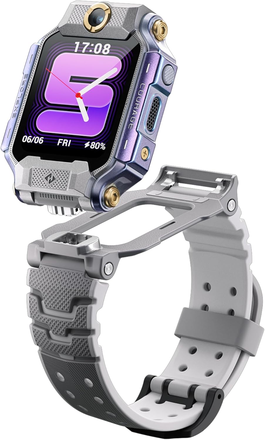 imoo X10 Kids Smartwatch, Compatible with Verizon & T-Mobile, Long-Lasting HD Video & Phone Call, GPS Location Tracking & IPX8 Water-Resistant, 14 Days History, Multisport Mode (Grey)