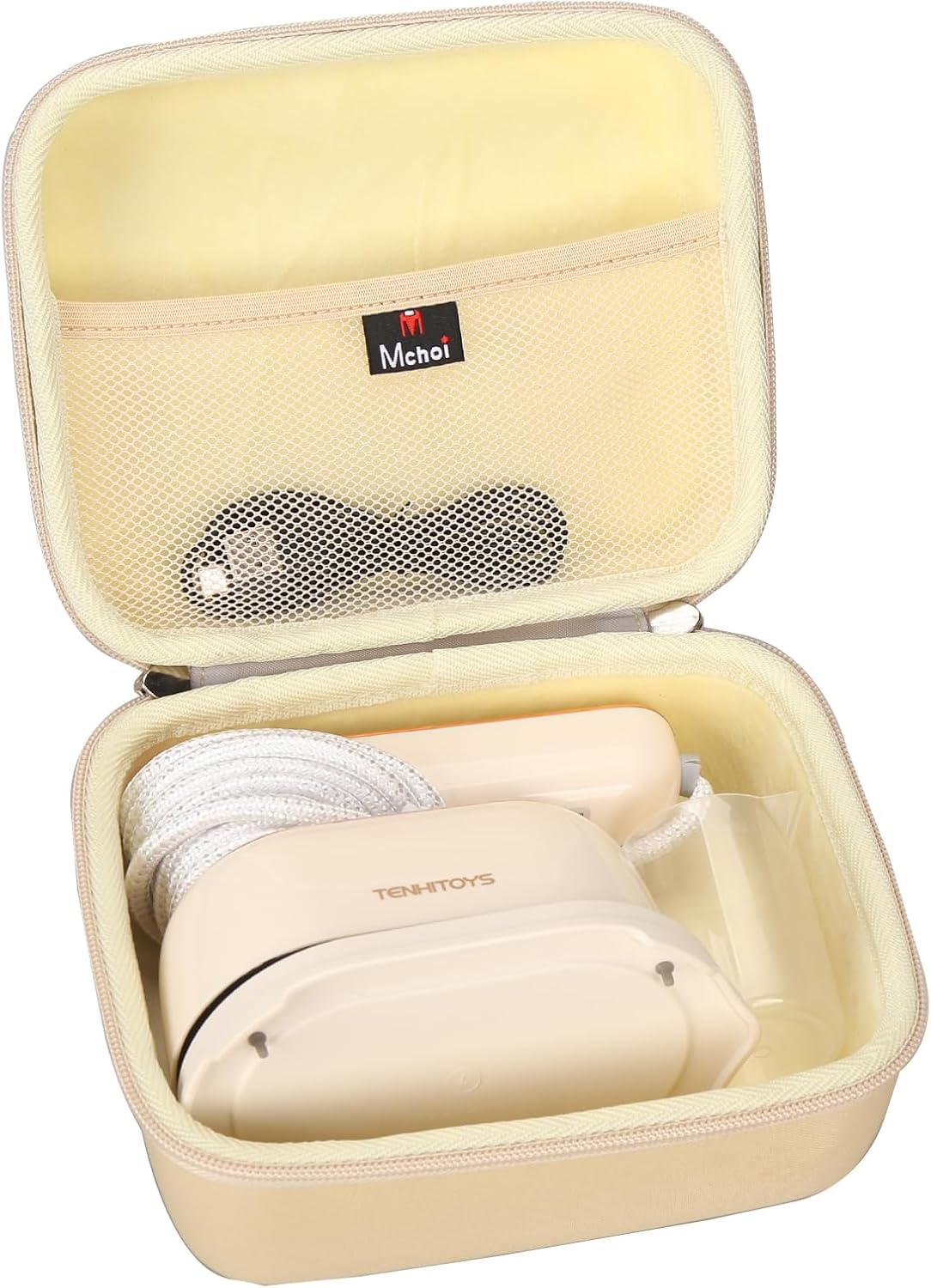 Mchoi Hard Storage Case Fits for Tenhitoys Travel Steamer Iron Electric Steam Ironing Machine for Clothes (Beige)