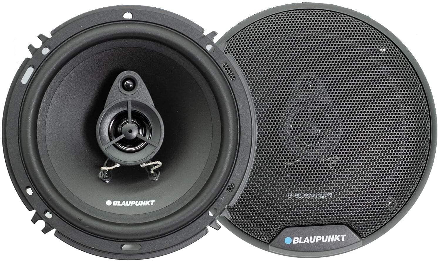 BLAUPUNKT BPS-E653 6.5" 3-Way Car Speakers 80W with Enhanced Clarity - Efficient Design, Durable Build, Easy Installation – Pair Bundle with Gravity Magnet Phone Holder