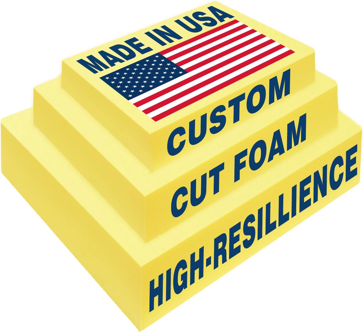 SINUOLIN Custom Upholstery Cut-to-Size Foam for Bench Cushions,Outdoor Indoor Furniture Sofa,Bay Window Chairs Seat Couch Replaceable Pads Breathable High-Resilience Thickened Foam for DIY Project