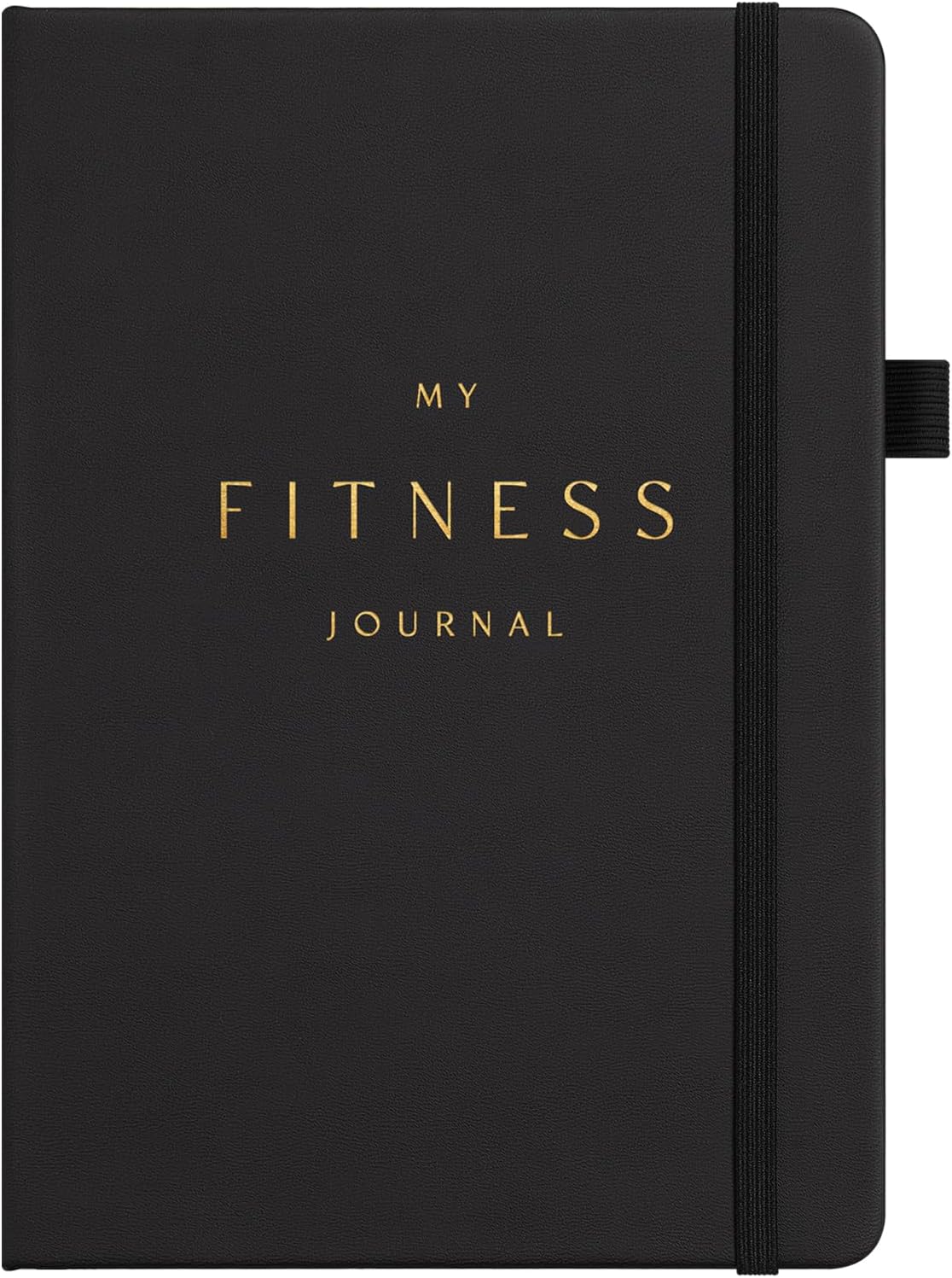 &And Per Se Fitness Journal for Men & Women, Workout Log Book Planner with Daily Diet & Gym Exercise, Trainning Trackers- Undated, A5 Size, Leather Hardcover(Black)
