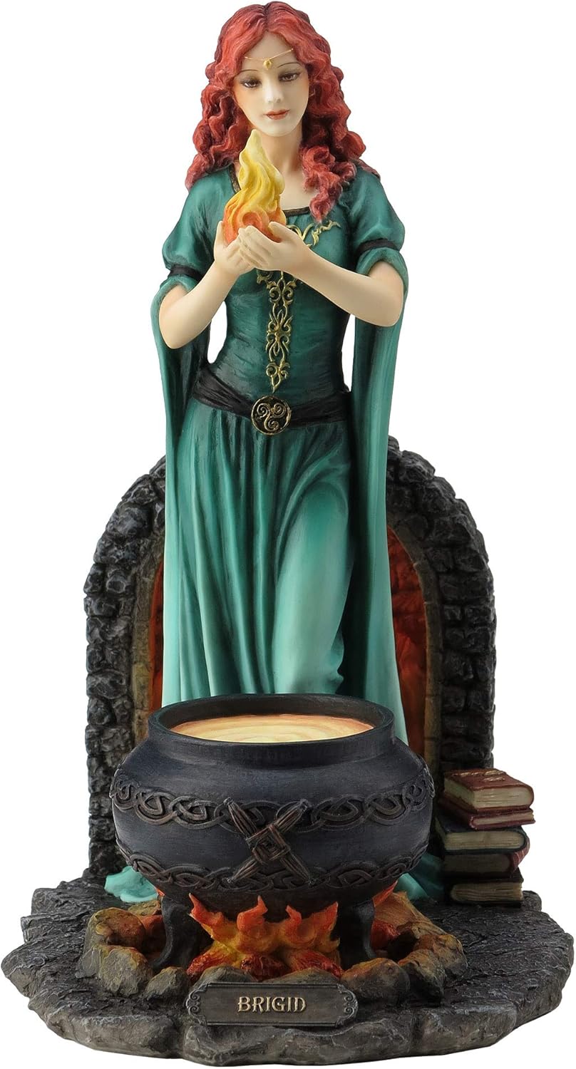 Veronese Design Brigid The Goddess of Hearth and Home Holding The Sacred Flame
