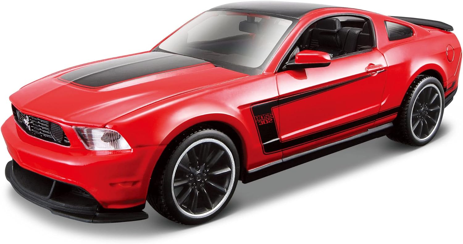 Maisto 1:24 Scale Assembly Line 2012 Ford Mustang Boss 302 Die-Cast Vehicle (Colors May Vary), Small
