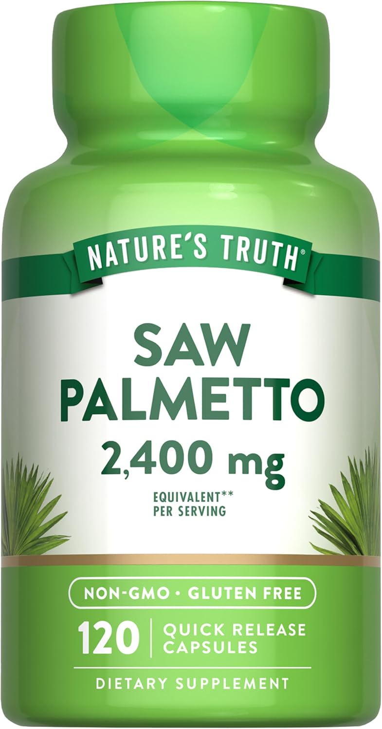 Nature's Truth Saw Palmetto Extract | 2400mg | 120 Capsules | Non-GMO & Gluten Free Supplement