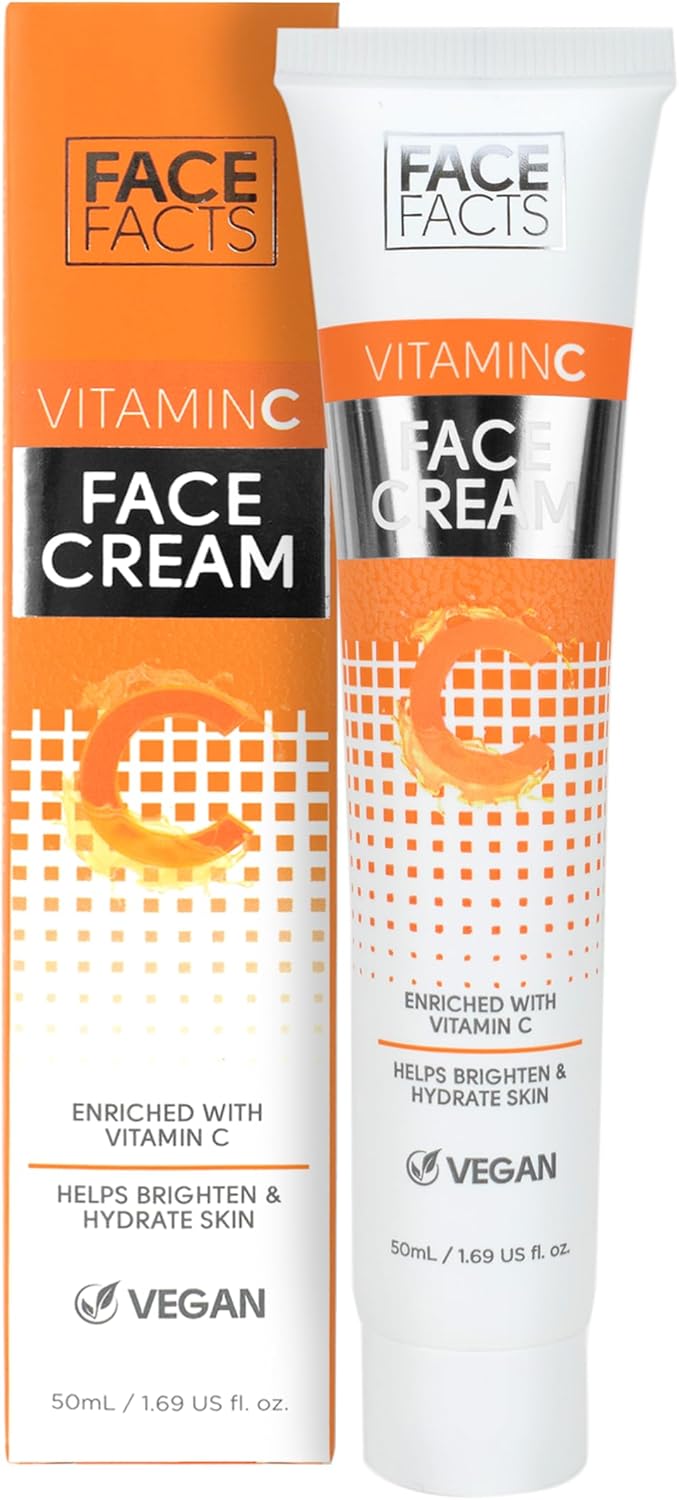 Face Facts Vitamin C Face Cream | Antioxidant-rich Vitamin C + Glycerin | Hydrate + Brighten skin | Vegan | 50ml
