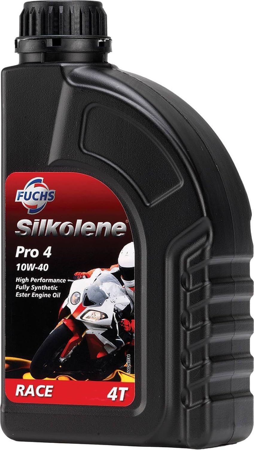 Fuchs Silkolene Pro 4 15W-50 Fully Synthetic 4 Stroke High Performance Motorcycle Race and Road Engine Oil - 1 Litre