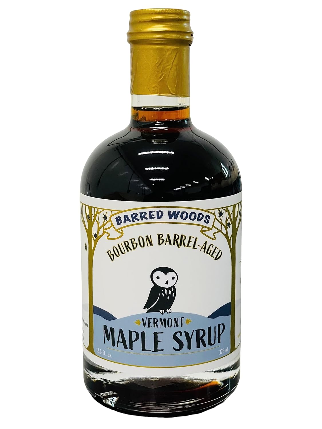 Bourbon Maple Syrup - Authentic & Real Vermont Maple Syrup - Maple Syrup Aged in Premium Bourbon Barrels - Barred Woods Maple