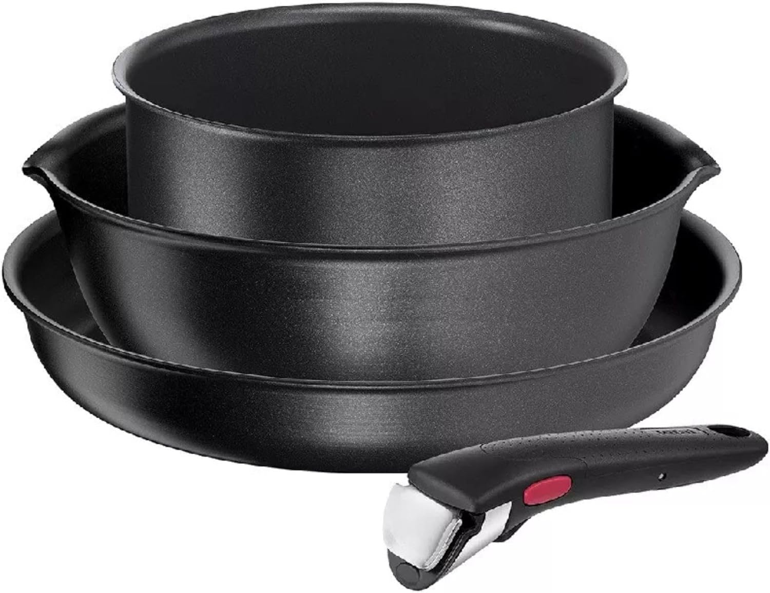 Tefal Ingenio Daily Chef L7629453 4-Piece Non-stick Cookware Induction Pots & Pans Set, Black