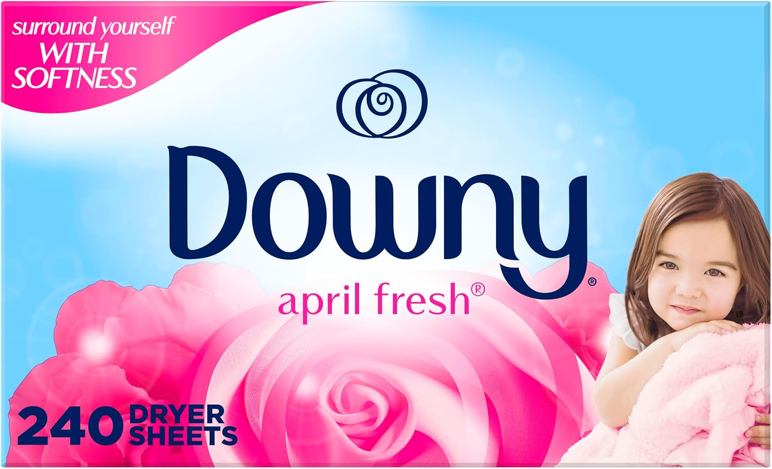 Downy Dryer Sheets Laundry Fabric Softener, April Fresh, 240 count