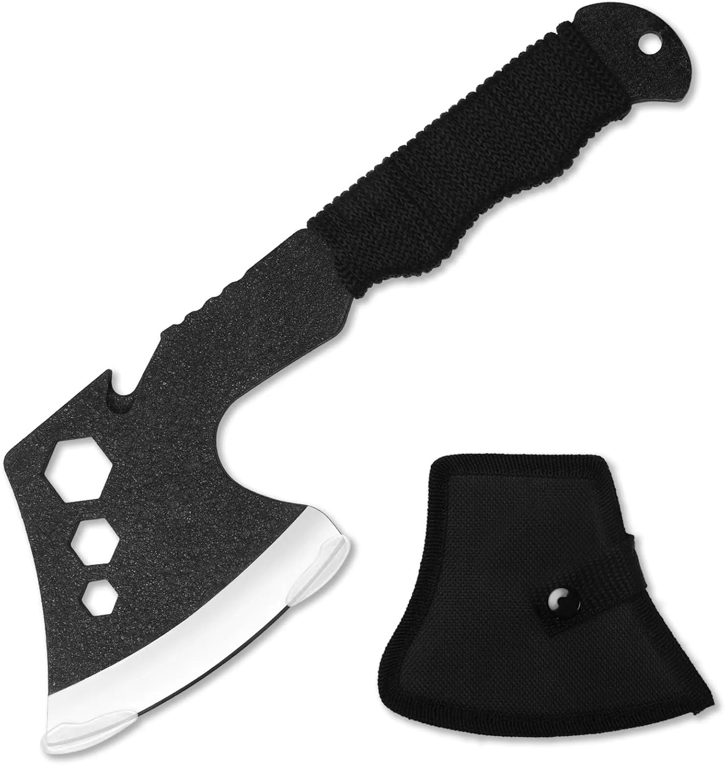 Multifunctional Camping Tool - Small Hand Axe for Firewood, Mountain Axe with Tied Rope