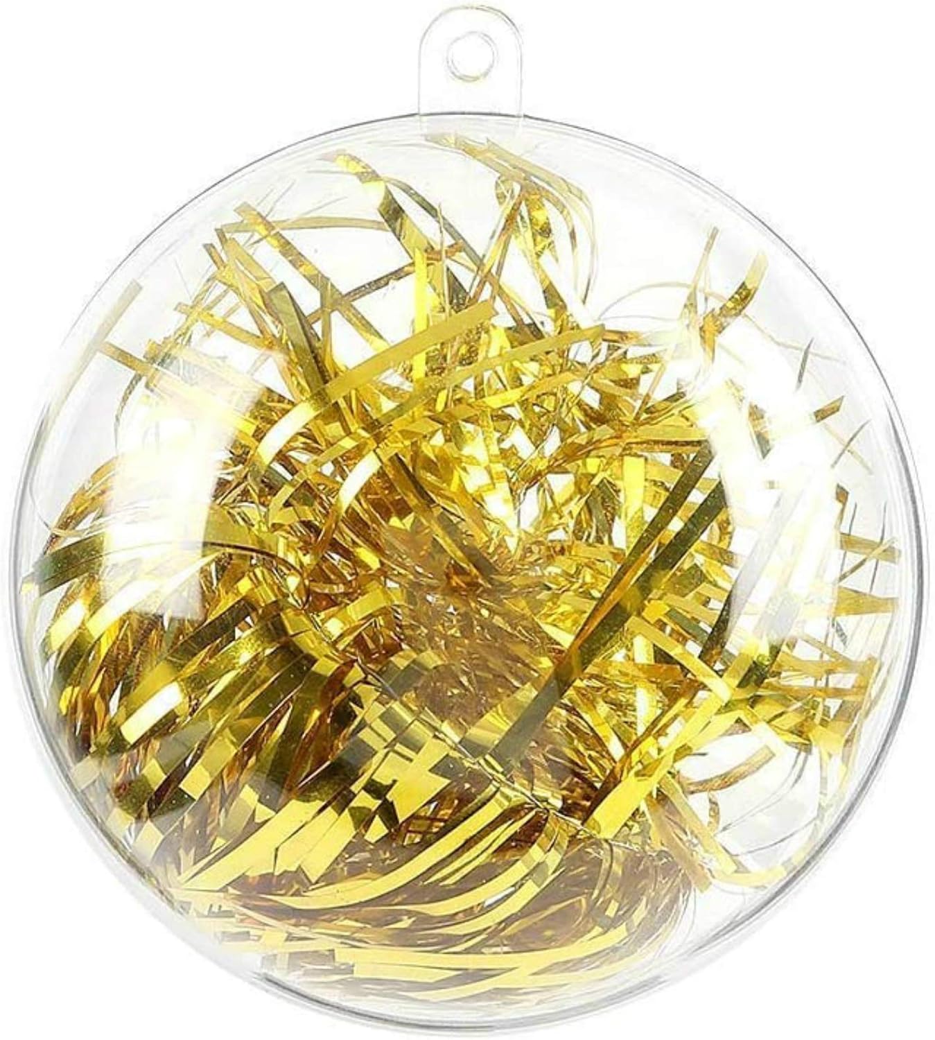 20Pcs 8cm Clear Baubles,Empty Plastic Baubles to Fill, Christmas Tree Decorations Ball for Craft New Years Wedding Party Home Decor