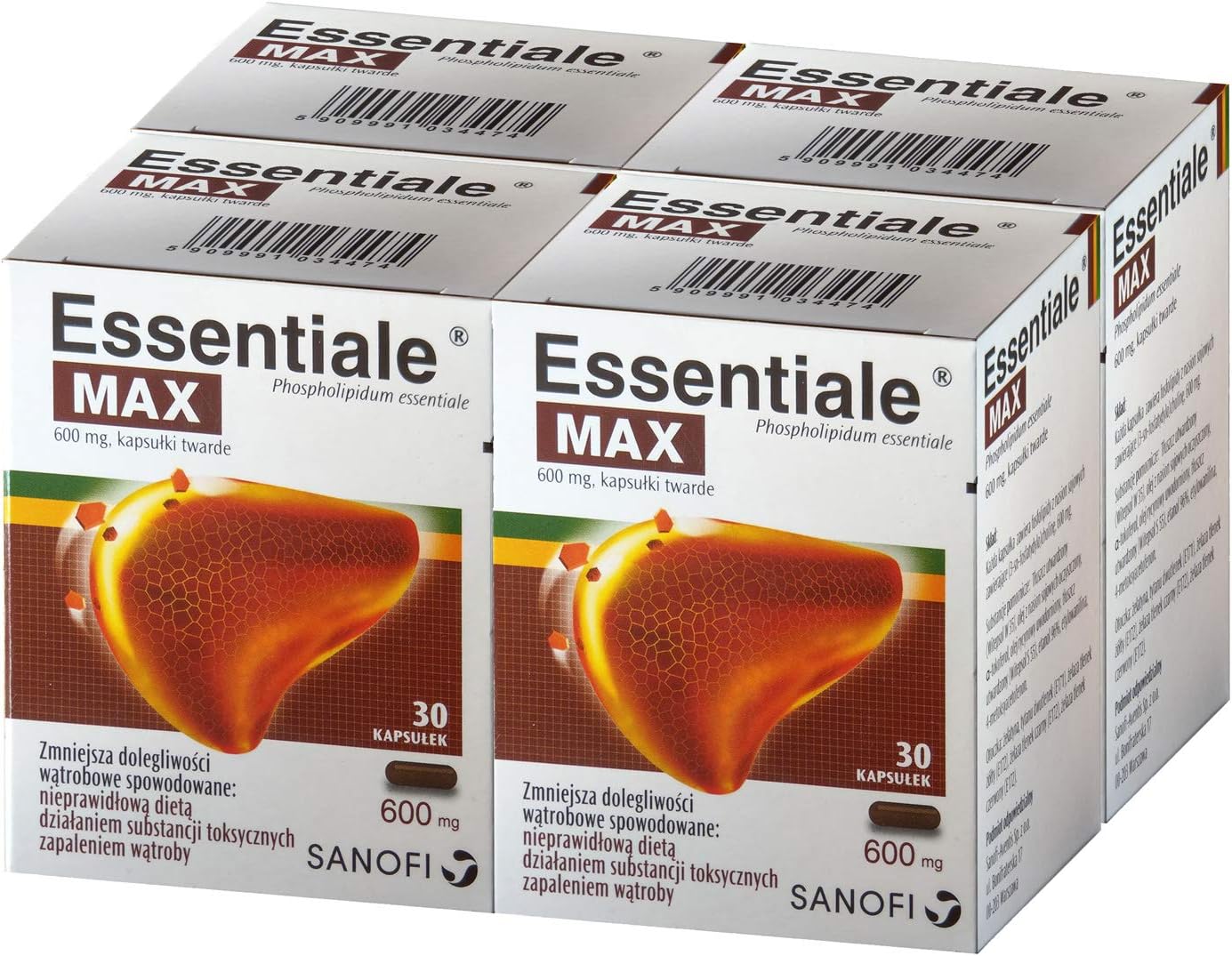 Essentiale MAX Original 120 Caps - for Liver detox cleanses