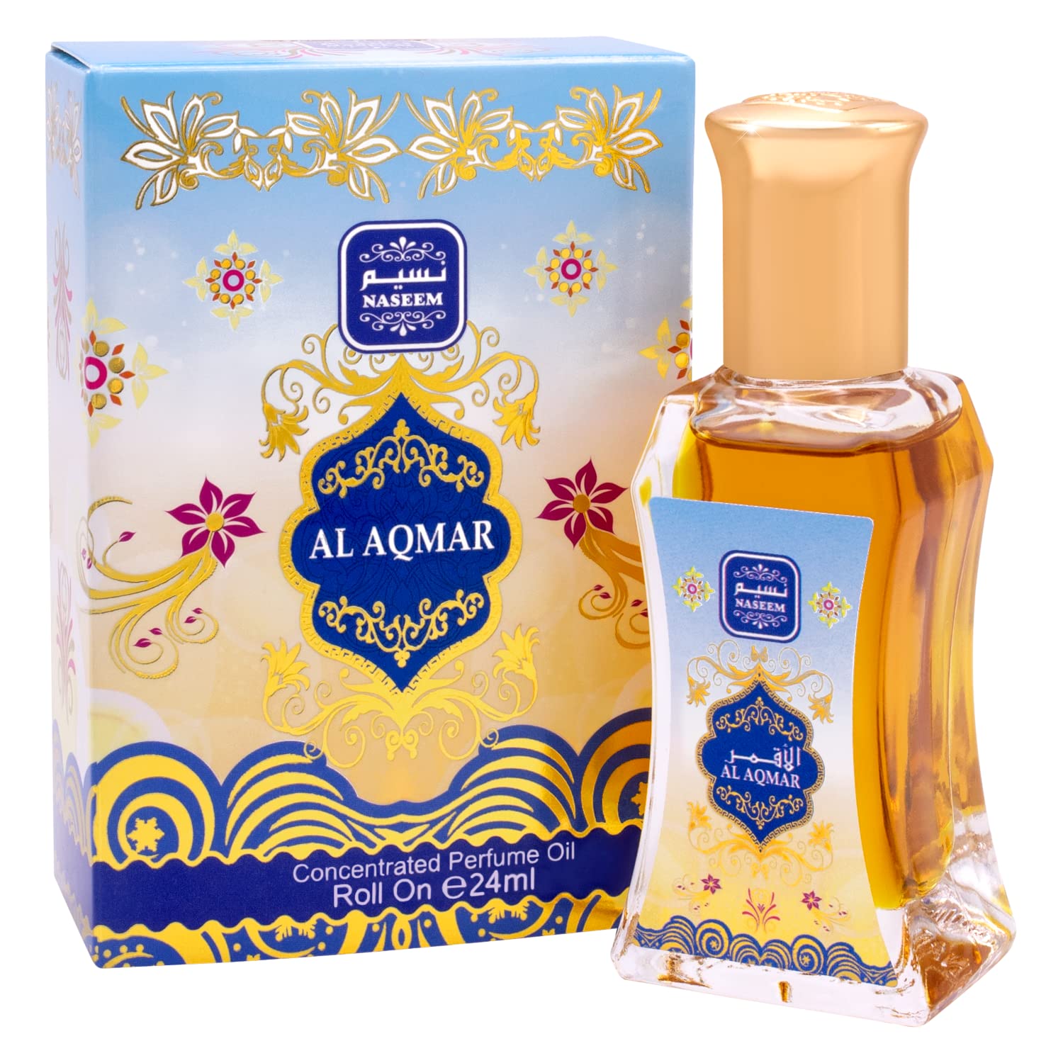 NASEEM Al Aqmar Roll on Perfume, Pheromones Perfumes for Men - Arabian Perfume Oil Floral Oud Perfume - Alcohol Free & Long Lasting Perfume 0.81 Fl Oz