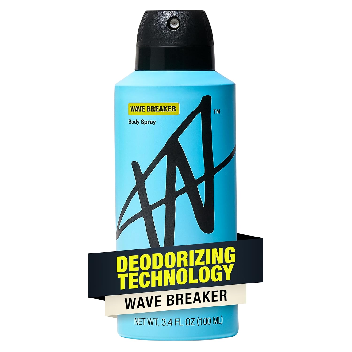 W By Jake Paul Body Spray for Men, Odor Blocking, Body Deodorant, Long Lasting Protection, Wave Breaker, 3.4 fl oz