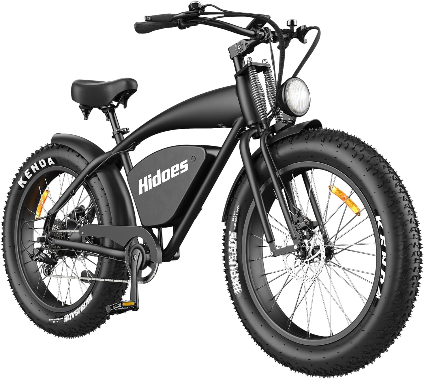 Electric Bicycle for Adults with 18.2Ah Battery,80N·M Torque Motor,Hidoes 26" Tire E Bike for Adults Electric Mountain Bike for Mens,Commuter E-Bike Fat tire Electric Bike 7-Speed