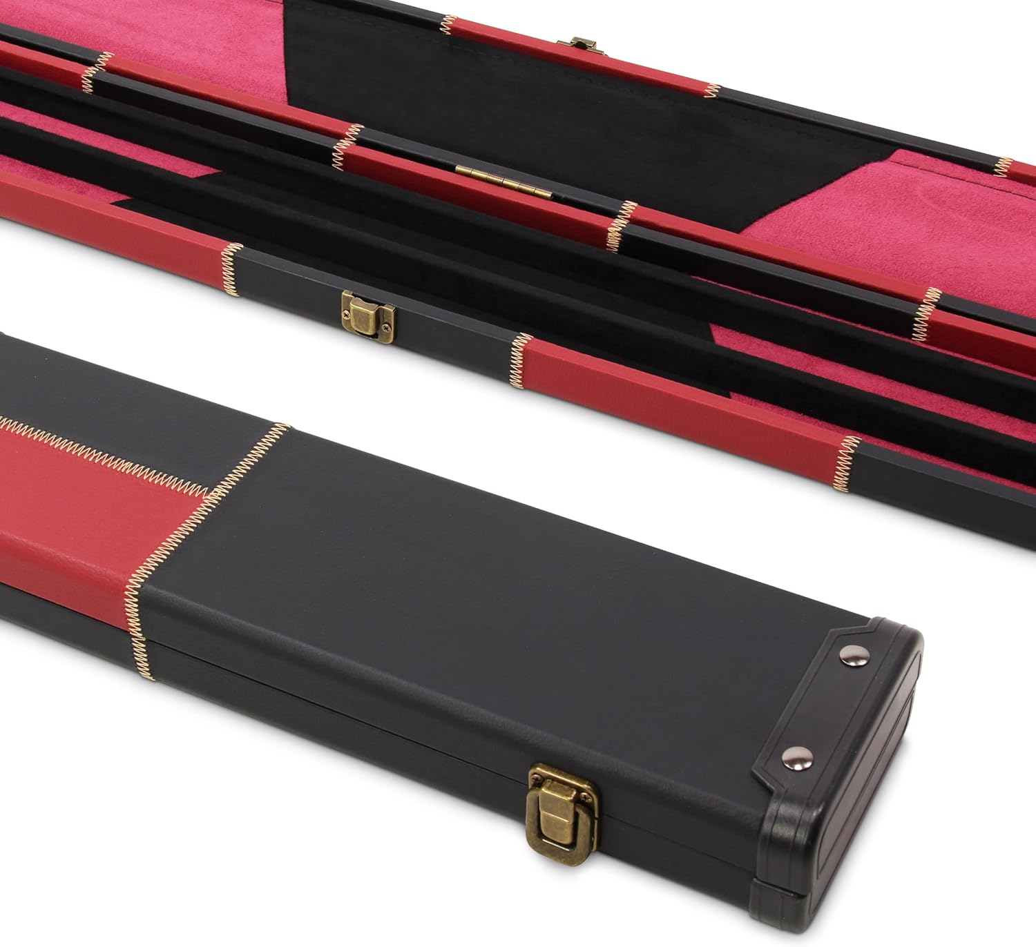 3/4 Deluxe Wide Chequered Design Design Snooker & Pool Hard Cue Case