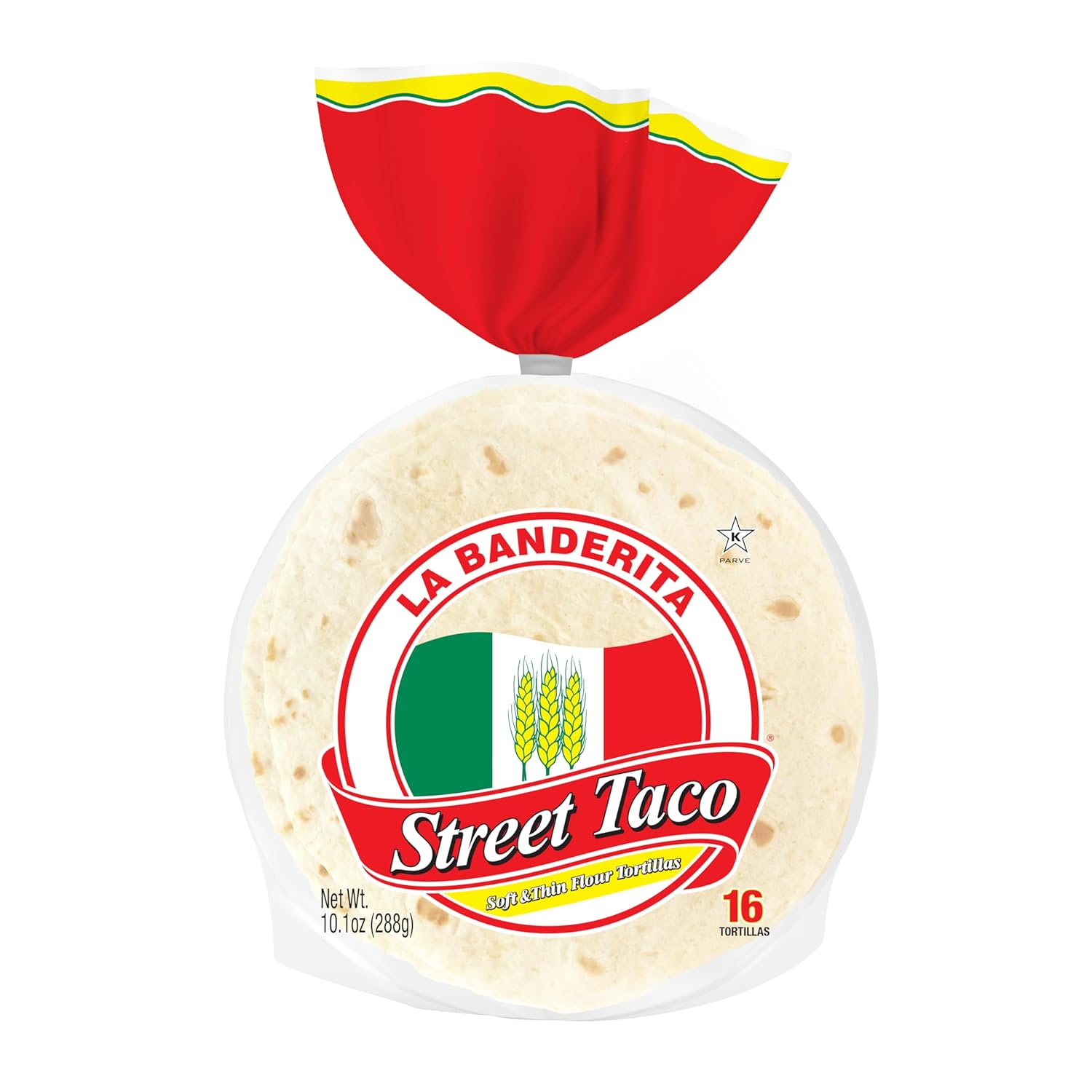 La Banderita® Street Taco | 4.5" Size Flour Tortillas | 10.1 oz.| 16 Count (Pack of 4)