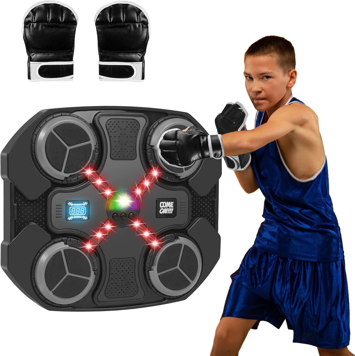 Music Boxing Machine for Kids, OCES Wall Mounted Bluetooth Smart Punching Target with Scoring Function Sports Toy for Kids, Music Boxing Target Workout Punching Equipment for Home