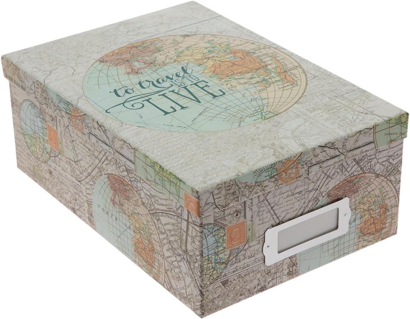 Hobby Lobby Photo Storage Box, Decorative Boxes, Set of 2 (Travel Map)