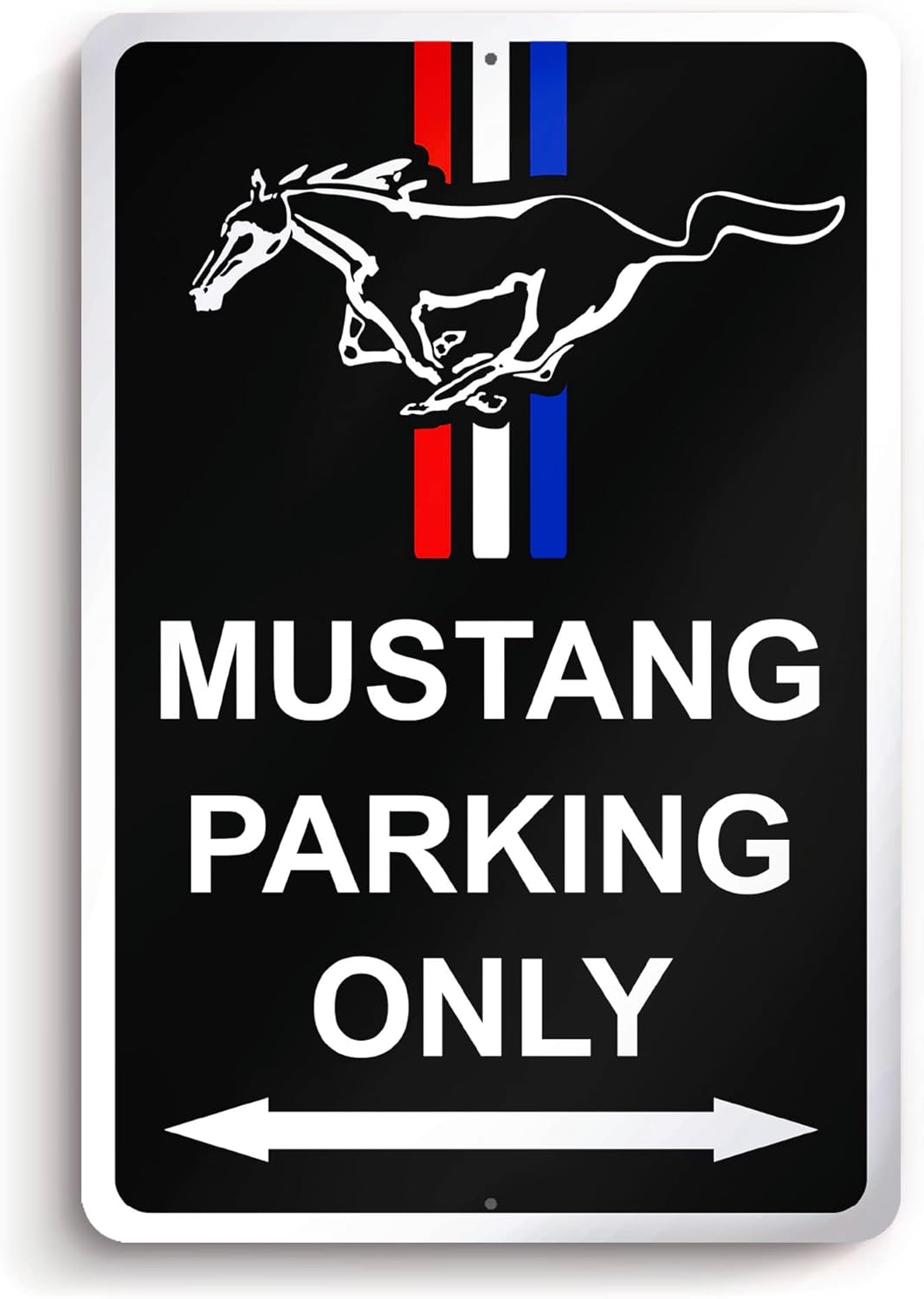Parking Only Sign for Mustang - 8x12 Aluminum Garage Gifts for Men