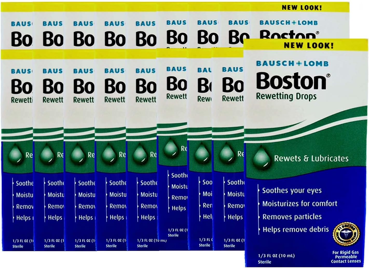 Boston Rewetting Drops .3 Oz, Pack of 18