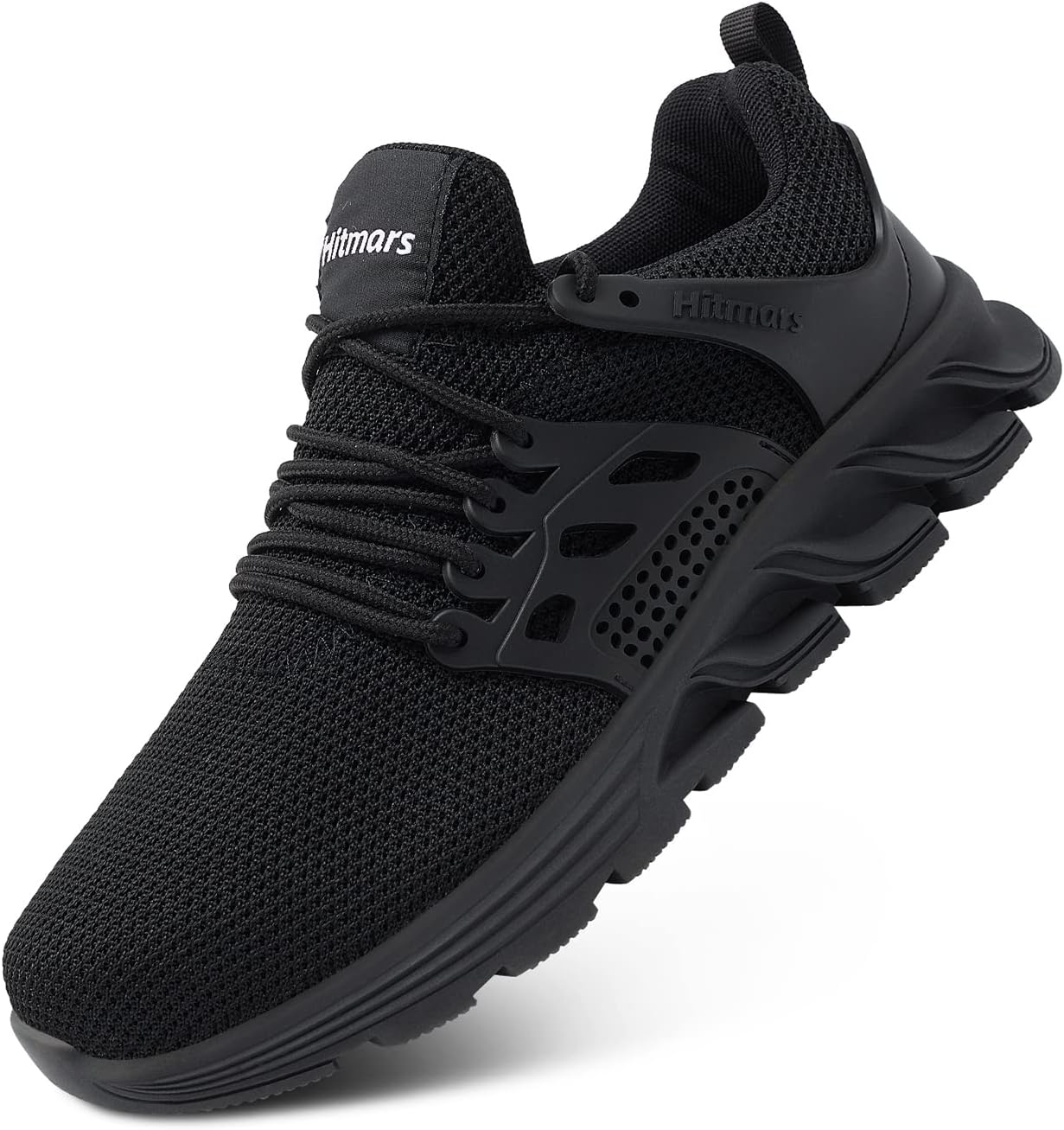 Hitmars Safety Trainers Men Women Steel Toe Cap Trainers Lightweight Work Trainers Safety Shoes Breathable Safety Boots Non Slip Industrial Sneakers Black UK 3.5-13