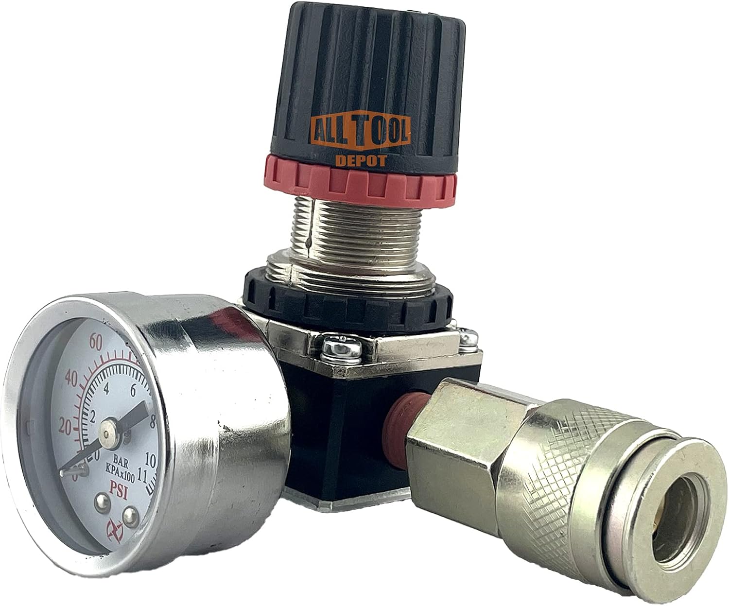 Makita Air Compressor Replacement Air Regulator MAC2400 MAC5200 MAC700 w/Gauge, Universal Quick Coupler Kit